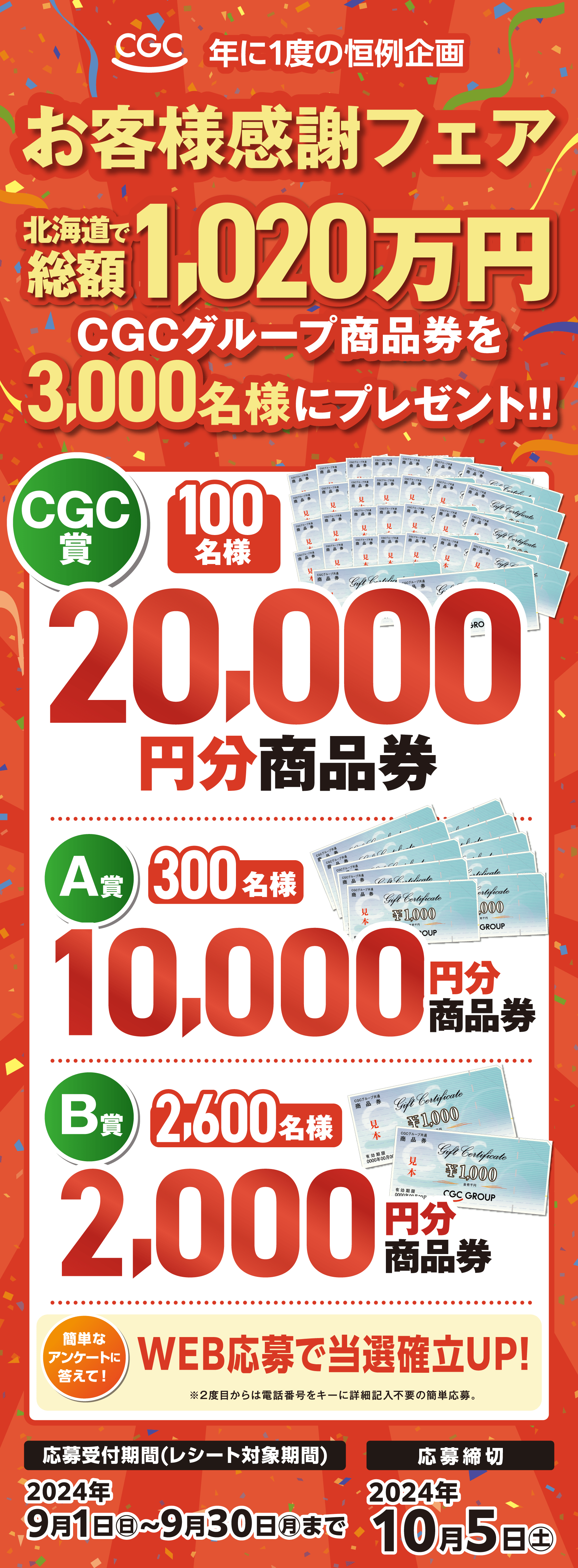 総額1,020万円プレゼント